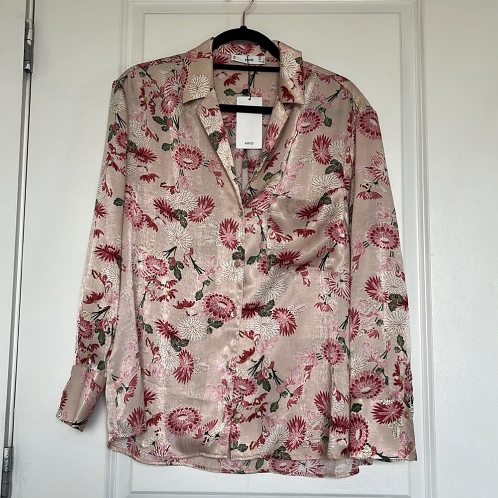 Mango oriental print shirt. Size M